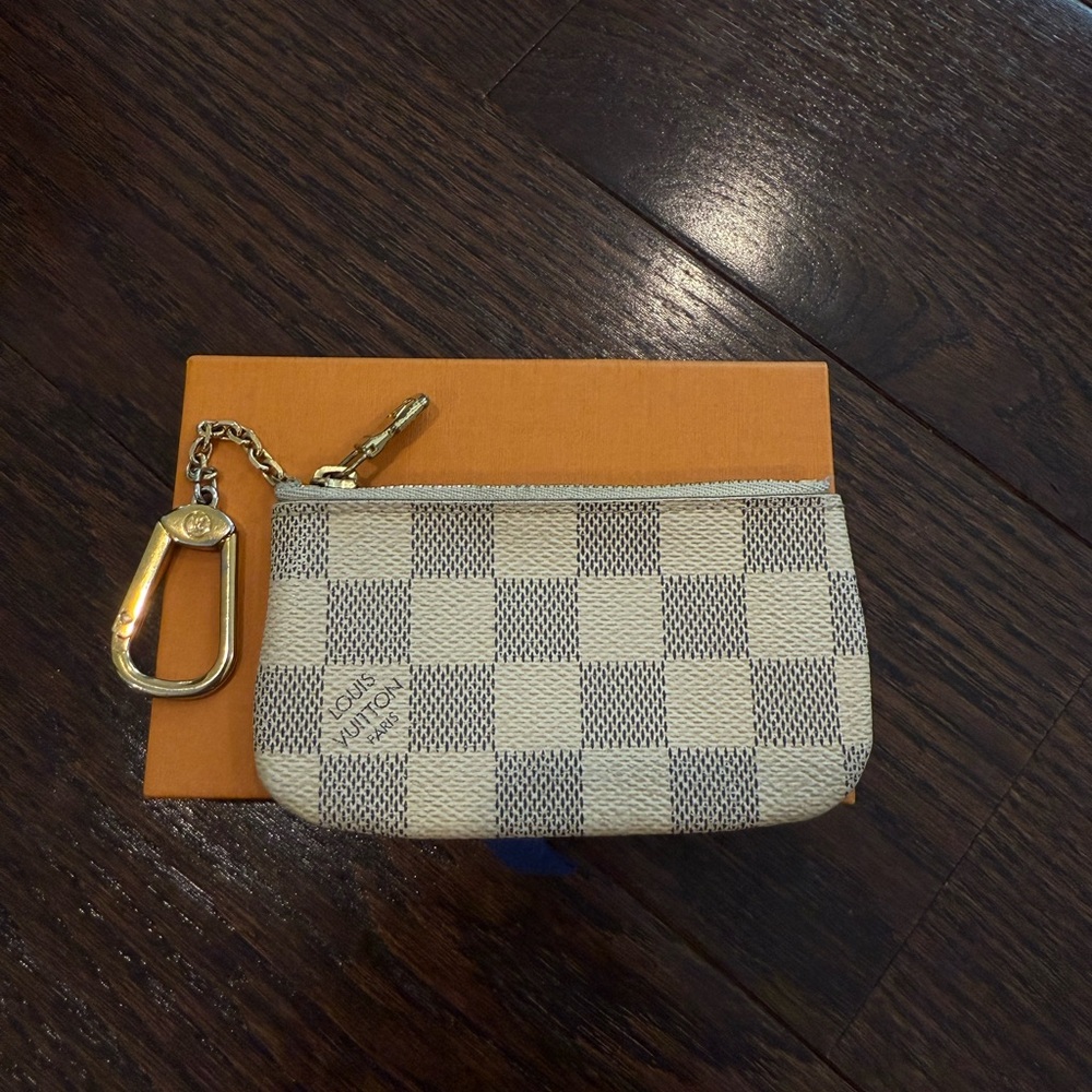 Louis Vuitton key pouch damier azur